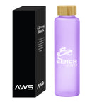 AWS Belle Glass Bottle with Bamboo Lid, 20 oz - Purple - Silk Screen