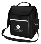AWS Conrad Cooler Bag for 12 Cans - Black - Silk Screen