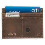 AWS Guardian RFID Card Wallet and Tracker Set - Brown - Card