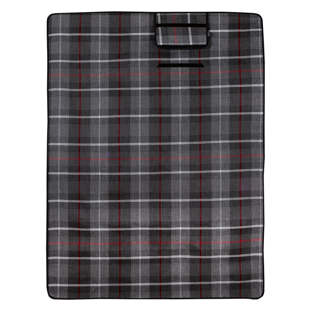 AWS Highlander Picnic Blanket, Roll-Up - Black - Open