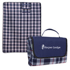 AWS Highlander Picnic Blanket, Roll-Up - Navy - Silk Screen