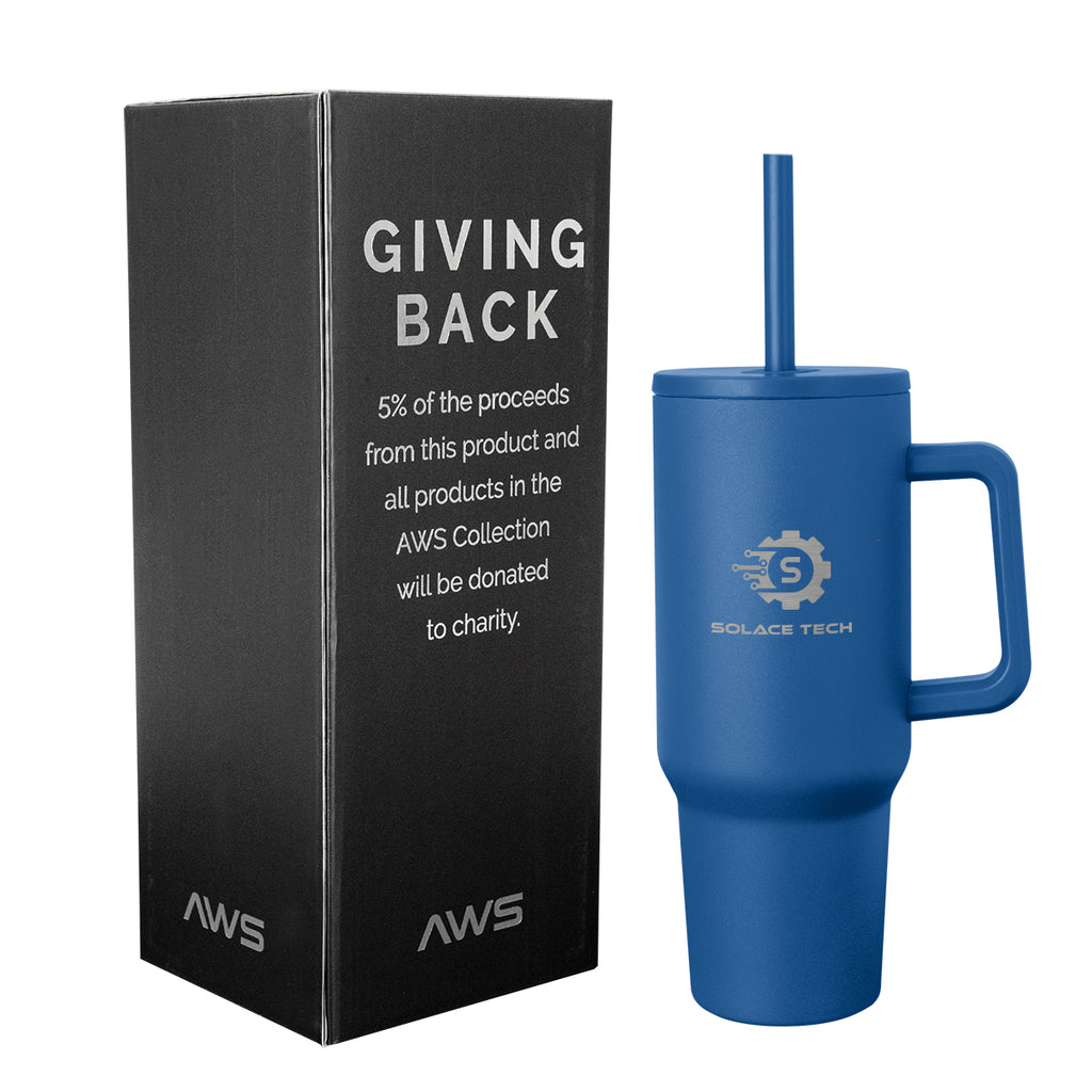 AWS Intrepid Recycled Stainless Steel Tumbler, 40 oz - Laser