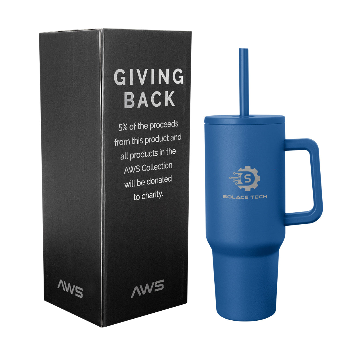 AWS Intrepid Recycled Stainless Steel Tumbler, 40 oz - Laser