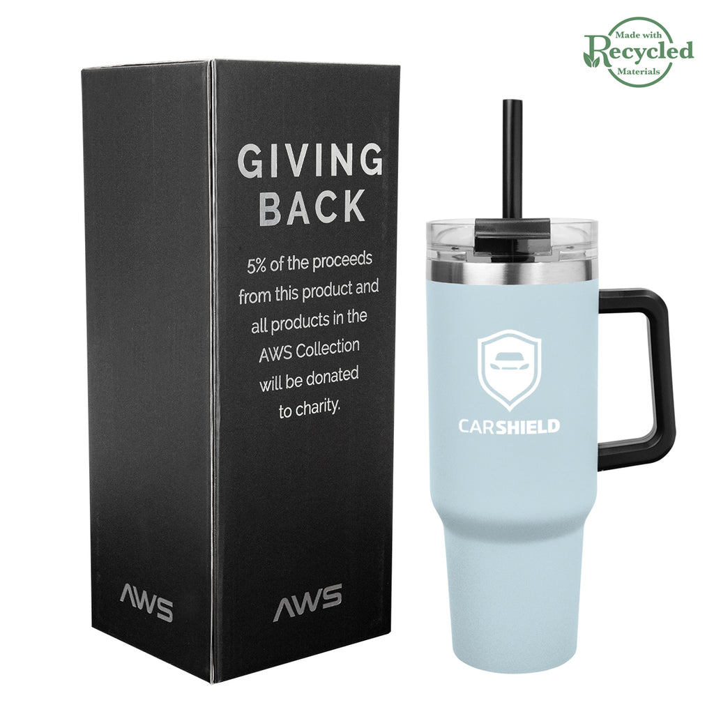AWS Intrepid Recycled Stainless Steel Tumbler, 40 oz - Silk Screen