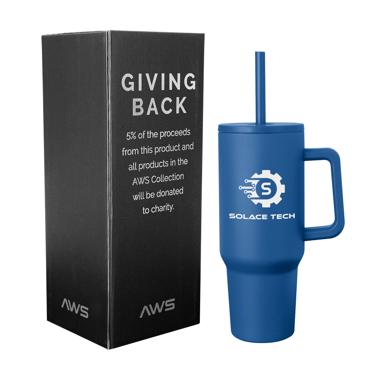 AWS Intrepid Recycled Stainless Steel Tumbler, 40 oz - Silk Screen