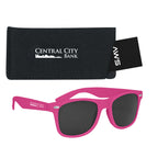 AWS Malibu Sunglasses and Pouch, Velvet Touch - Pink - Silk Screen