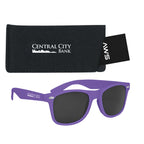 AWS Malibu Sunglasses and Pouch, Velvet Touch - Purple - Silk Screen