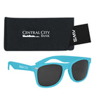 AWS Malibu Sunglasses and Pouch, Velvet Touch - Silk Screen