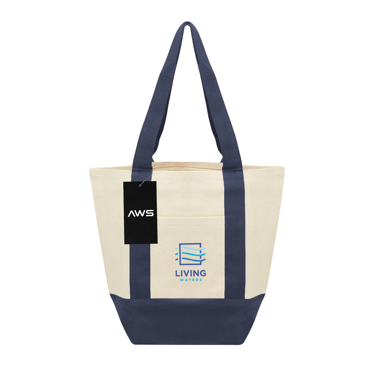 AWS Mini Starboard Recycled Cotton Canvas Tote, 10 oz - Navy - Colorbrite
