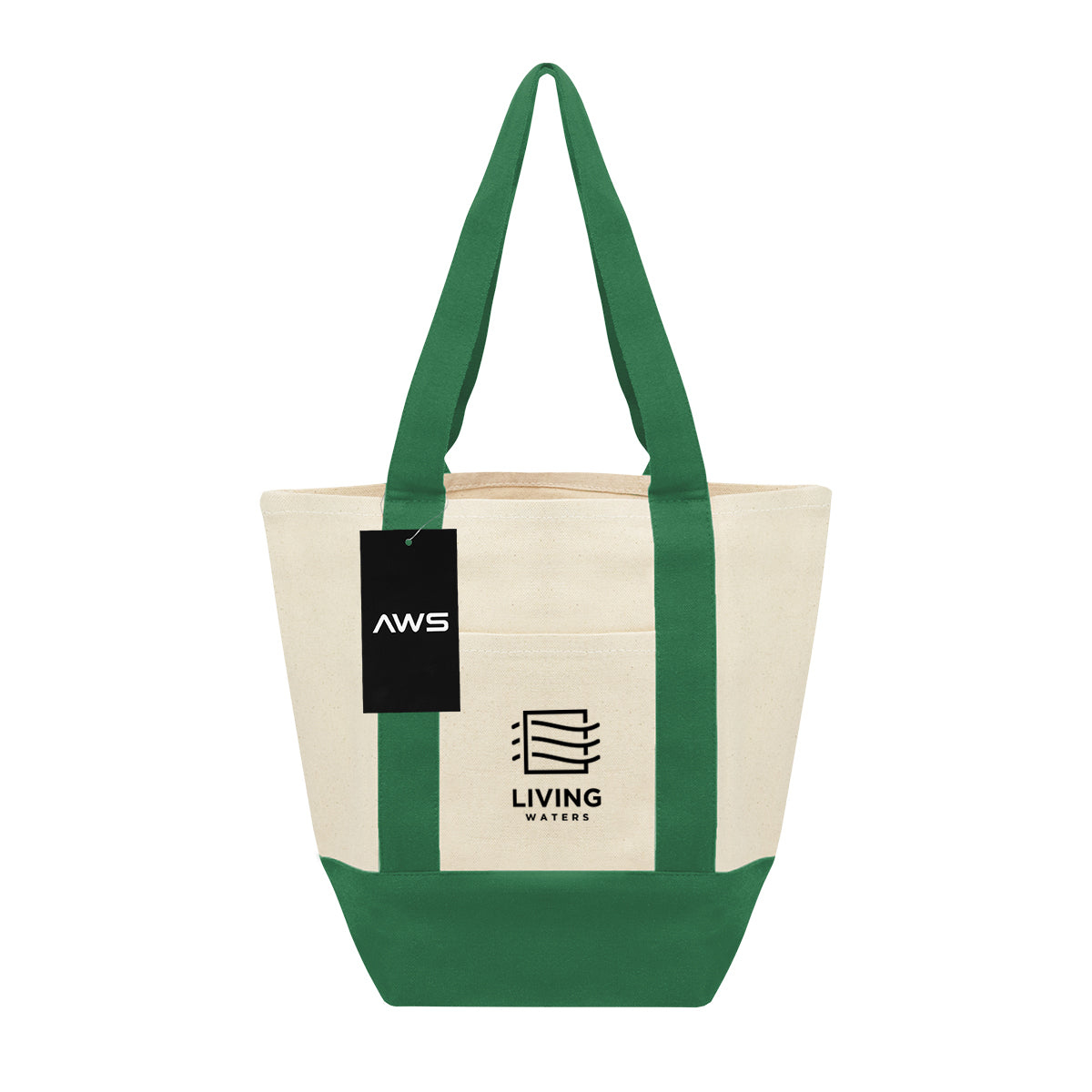 AWS Mini Starboard Recycled Cotton Canvas Tote, 10 oz - Silk Screen