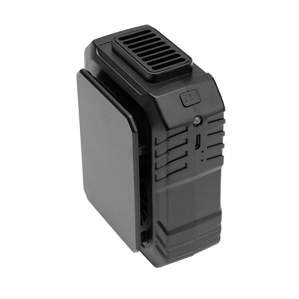 AWS Power Bank and Clip-On Fan, 5,000 mAh - Black - Angle