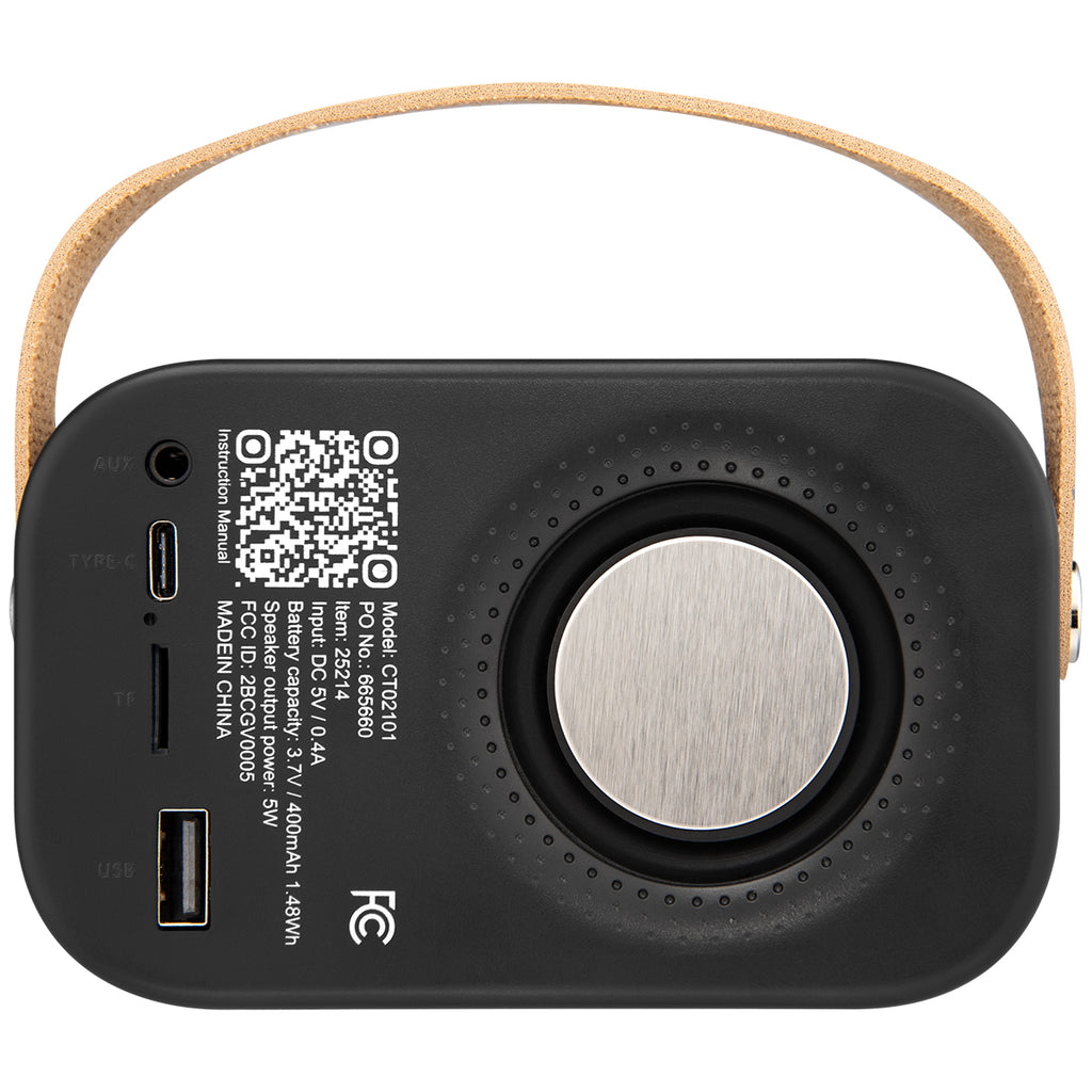 AWS Retro Boom FM Radio and Wireless Speaker Full Color - Back