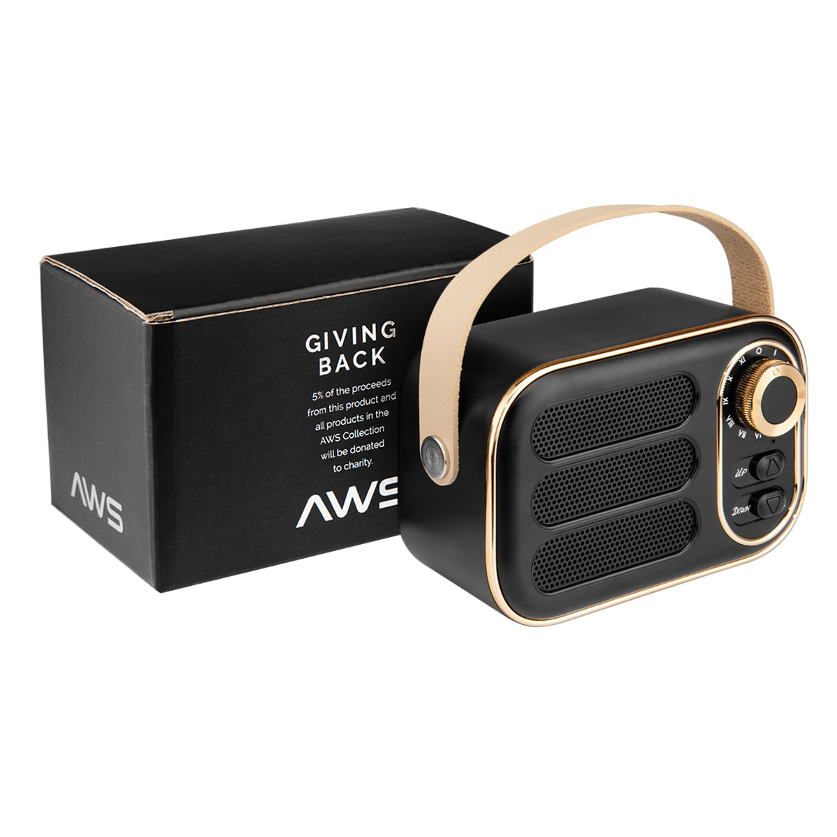 AWS Retro Boom FM Radio and Wireless Speaker Full Color - Box