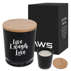 AWS Soy Candle in Bamboo - Black - Ceramic
