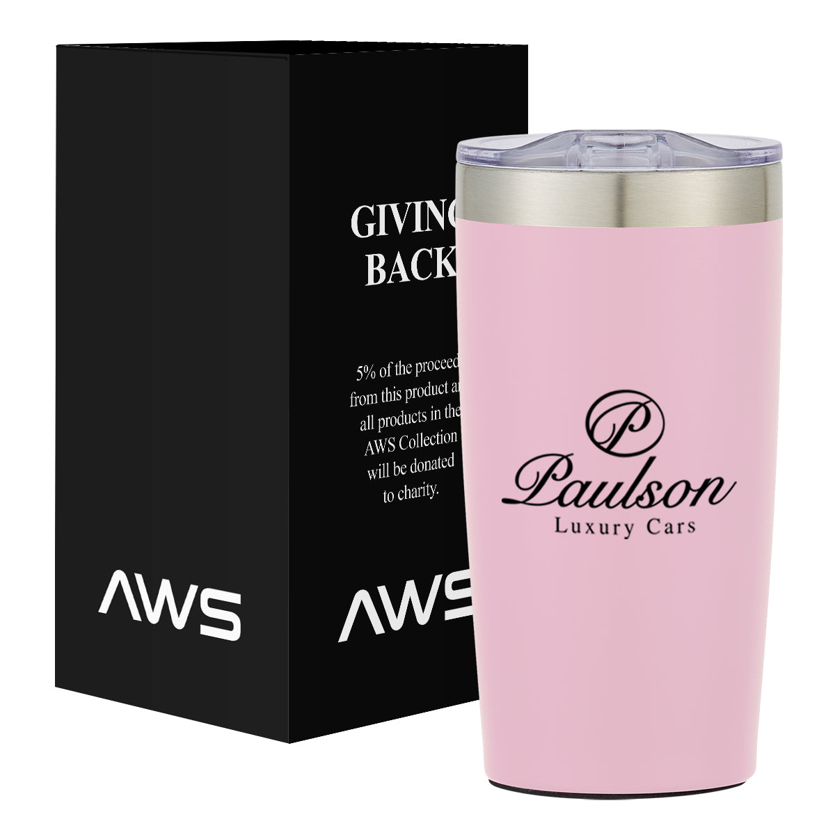 AWS Two-Tone Himalayan Recycled Tumbler, 20 oz - Pink - Silk Screen