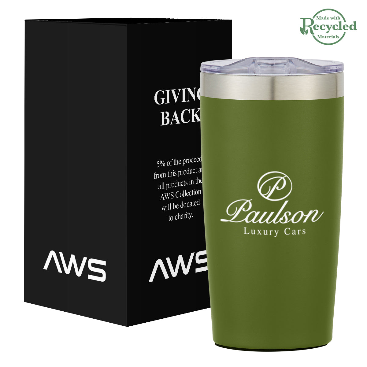 AWS Two-Tone Himalayan Recycled Tumbler, 20 oz - Silk Screen