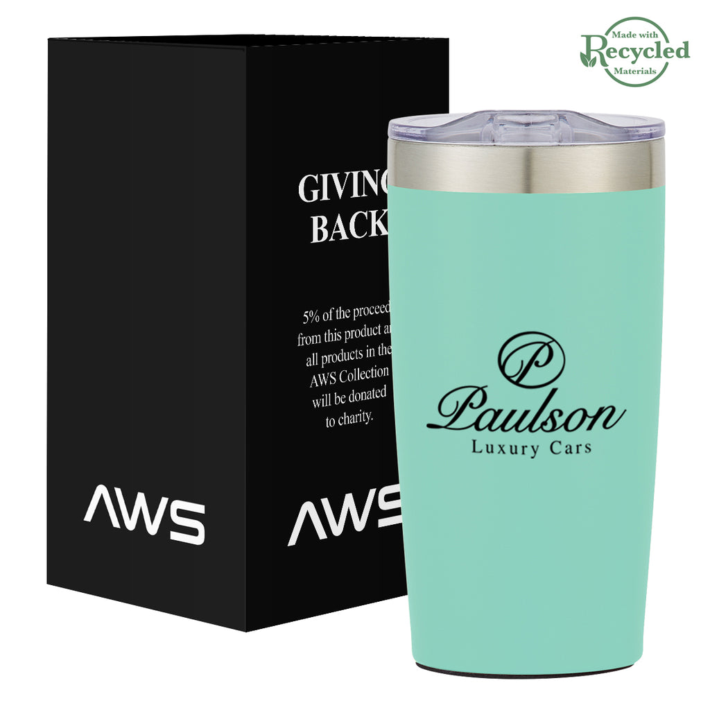 AWS Two-Tone Himalayan Recycled Tumbler, 20 oz - Teal - Silk Screen