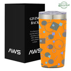 AWS Two-Tone Himalayan Recycled Tumbler in Full Color, 20 oz - Orange - Megabrite