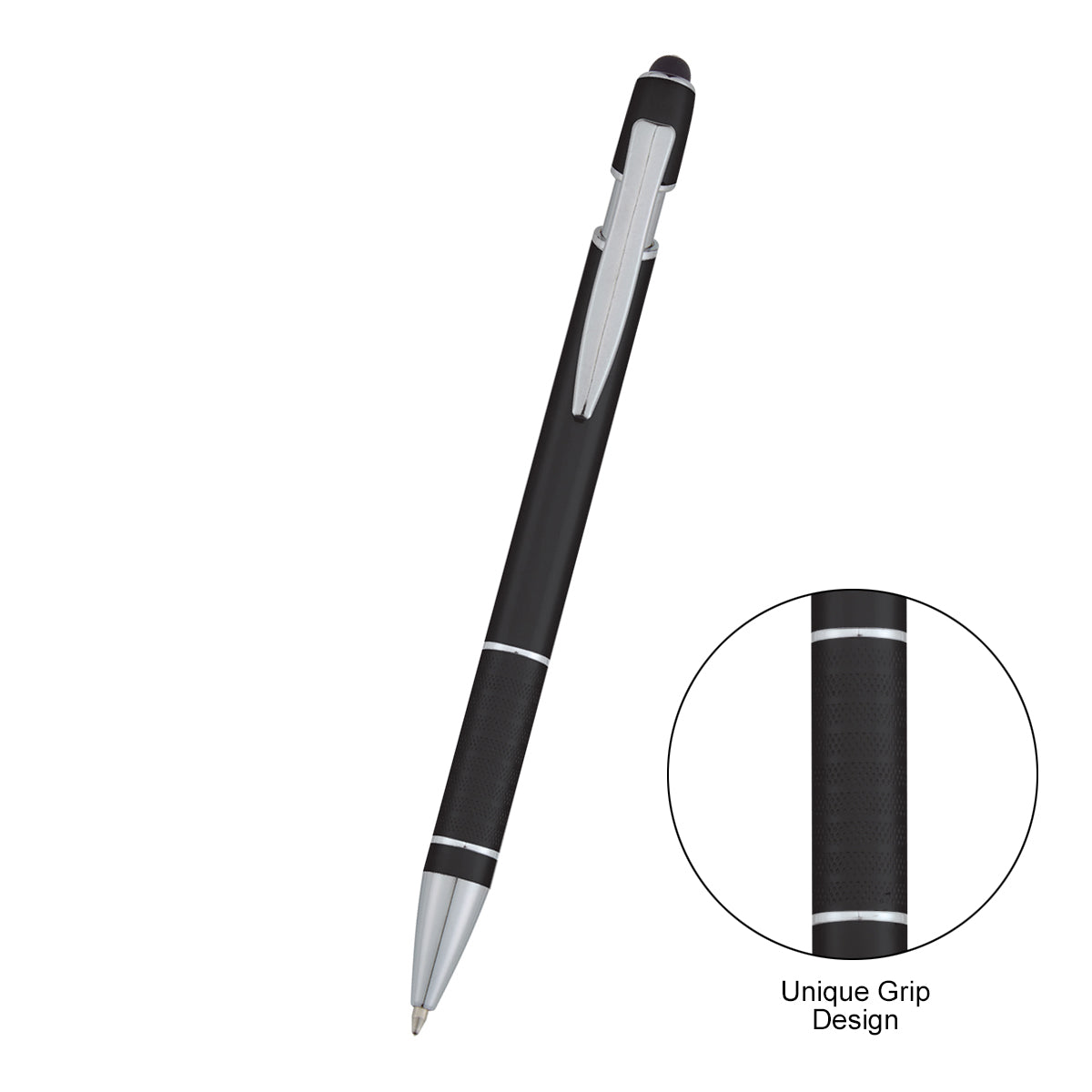 AWS Varsi Incline Pen with Stylus - Black - Front