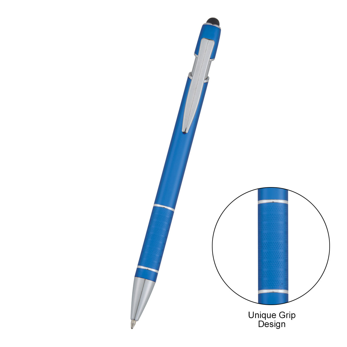 AWS Varsi Incline Pen with Stylus - Blue - Front