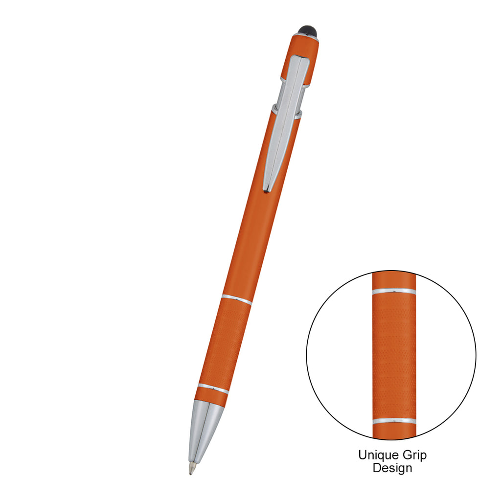AWS Varsi Incline Pen with Stylus - Orange - Front