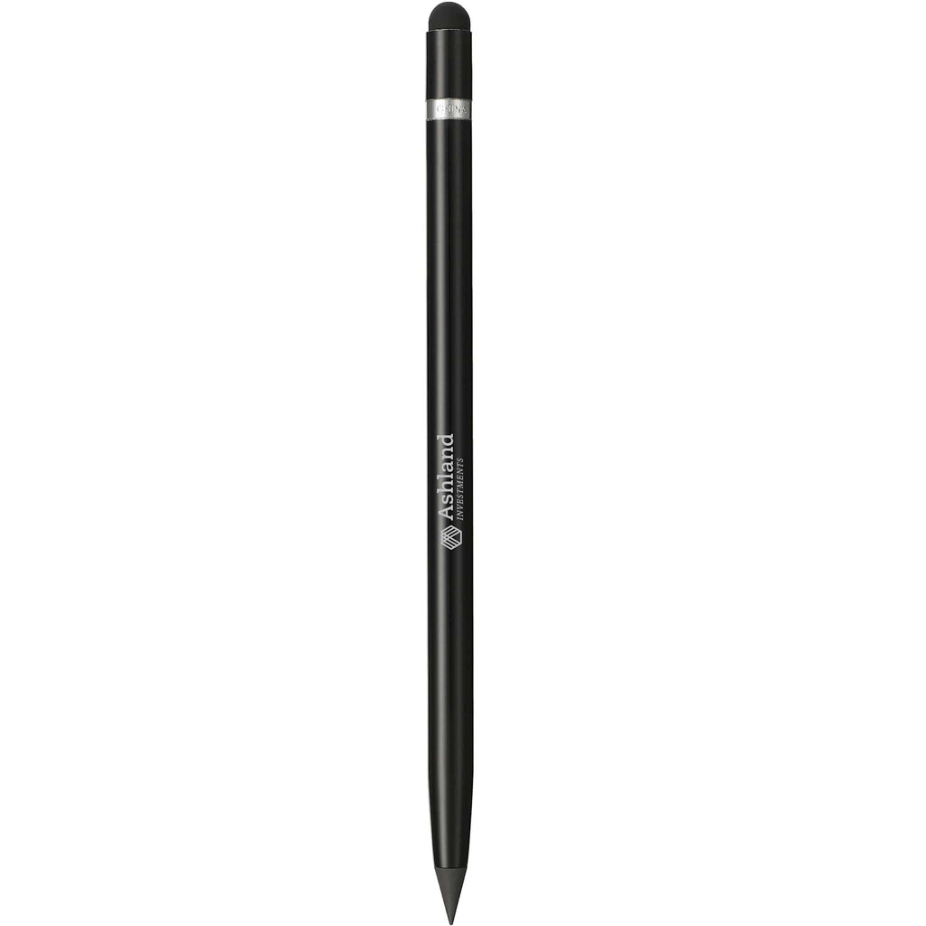 Axel Inkless Stylus Pen in Aluminum Laser Engraving - Black - Back
