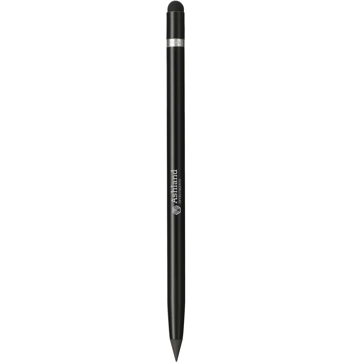 Axel Inkless Stylus Pen in Aluminum Laser Engraving - Black - Back