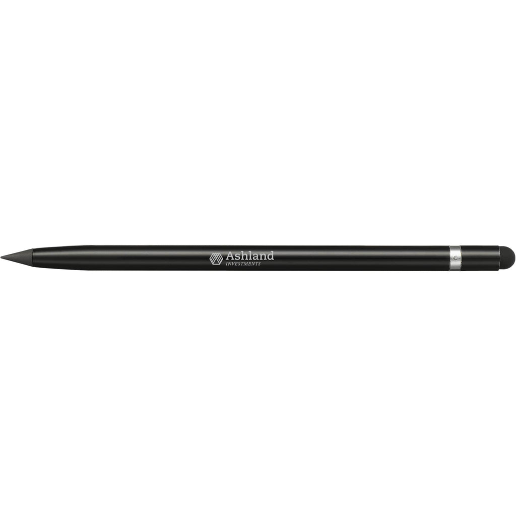 Axel Inkless Stylus Pen in Aluminum Laser Engraving - Black - Front 2