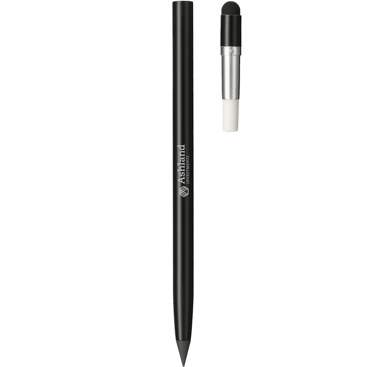 Axel Inkless Stylus Pen in Aluminum Laser Engraving - Black - Front
