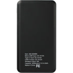 Axial Wireless Charging Power Bank, 4,000 mAh - Black - Back