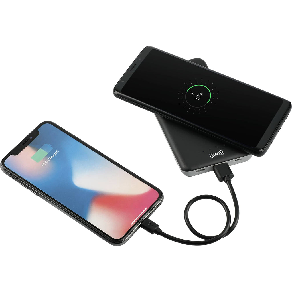 Axial Wireless Charging Power Bank, 4,000 mAh - Black - Dual Charging
