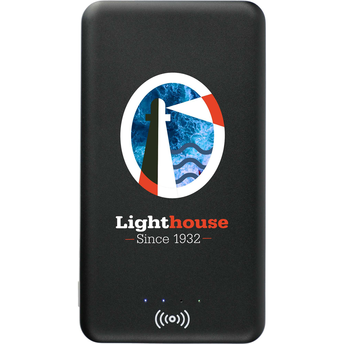Axial Wireless Charging Power Bank, 4,000 mAh - Black - Front