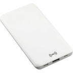 Axial Wireless Charging Power Bank, 4,000 mAh Full Color - White - Angled 2