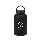 Axis Glass Water Bottle with Chug Lid, 21 oz Laser Engraving - Black - View 1
