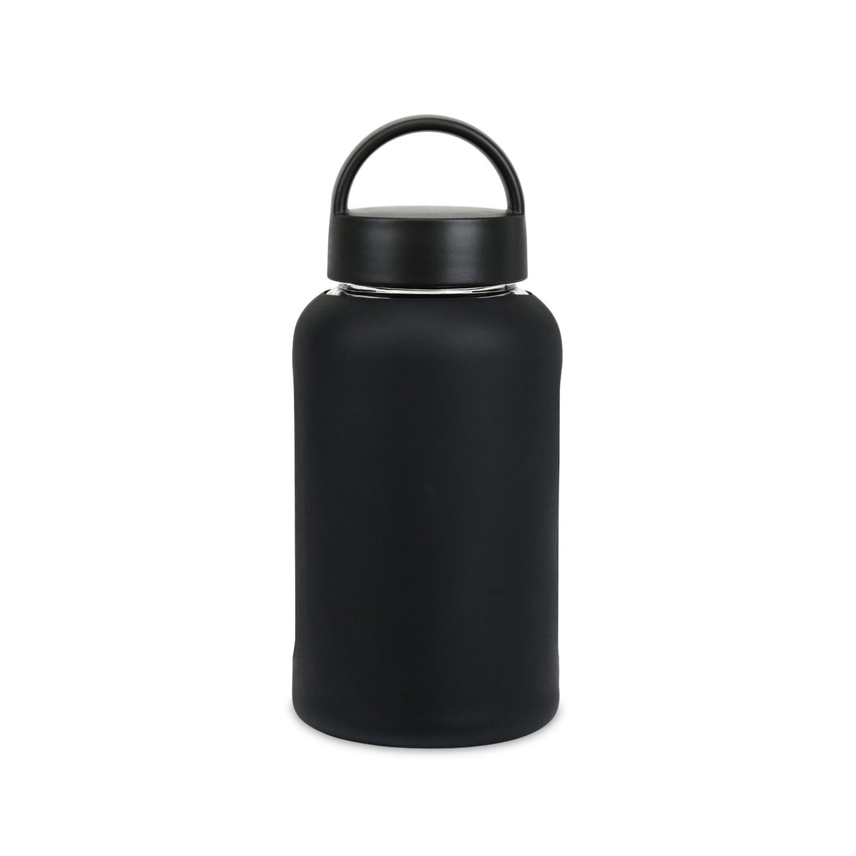 Axis Glass Water Bottle with Chug Lid, 21 oz Laser Engraving - Black - View 2