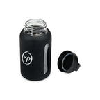 Axis Glass Water Bottle with Chug Lid, 21 oz Laser Engraving - Black - View 3