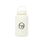 Axis Glass Water Bottle with Chug Lid, 21 oz Laser Engraving - Marshmallow - View 1