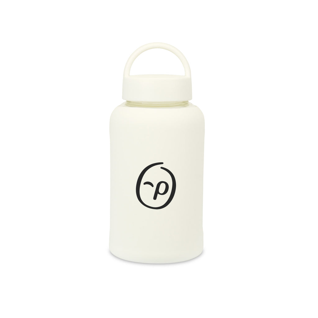Axis Glass Water Bottle with Chug Lid, 21 oz Laser Engraving - Marshmallow - View 2