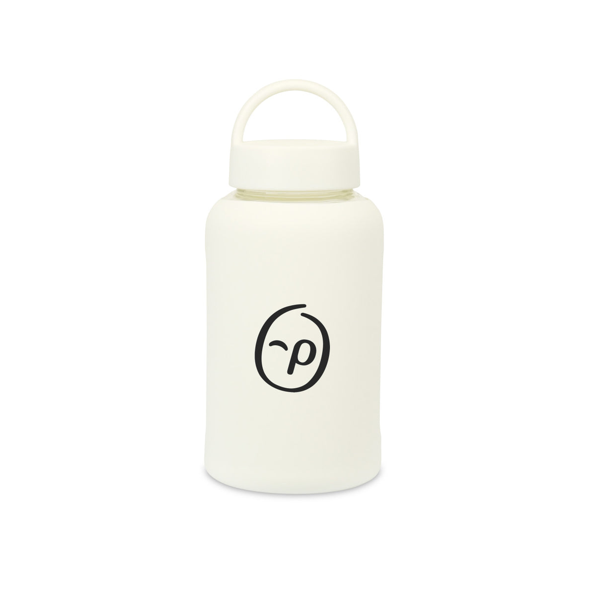 Axis Glass Water Bottle with Chug Lid, 21 oz Laser Engraving - Marshmallow - View 2