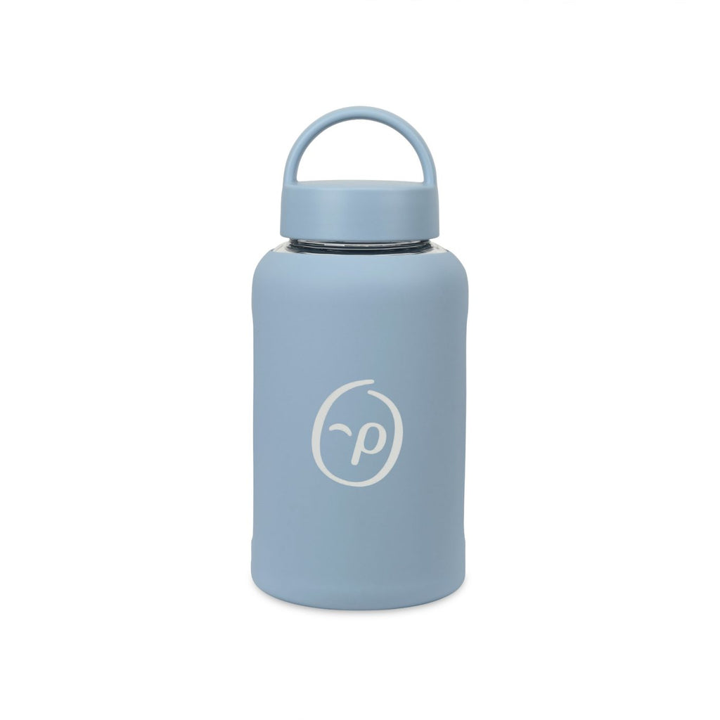 Axis Glass Water Bottle with Chug Lid, 21 oz Laser Engraving - Slate Blue - View 1