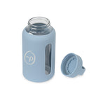 Axis Glass Water Bottle with Chug Lid, 21 oz Laser Engraving - Slate Blue - View 2