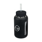 Axis Glass Water Bottle with Straw Lid, 21 oz - Black - View 2