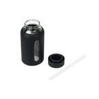 Axis Glass Water Bottle with Straw Lid, 21 oz - Black - View 3