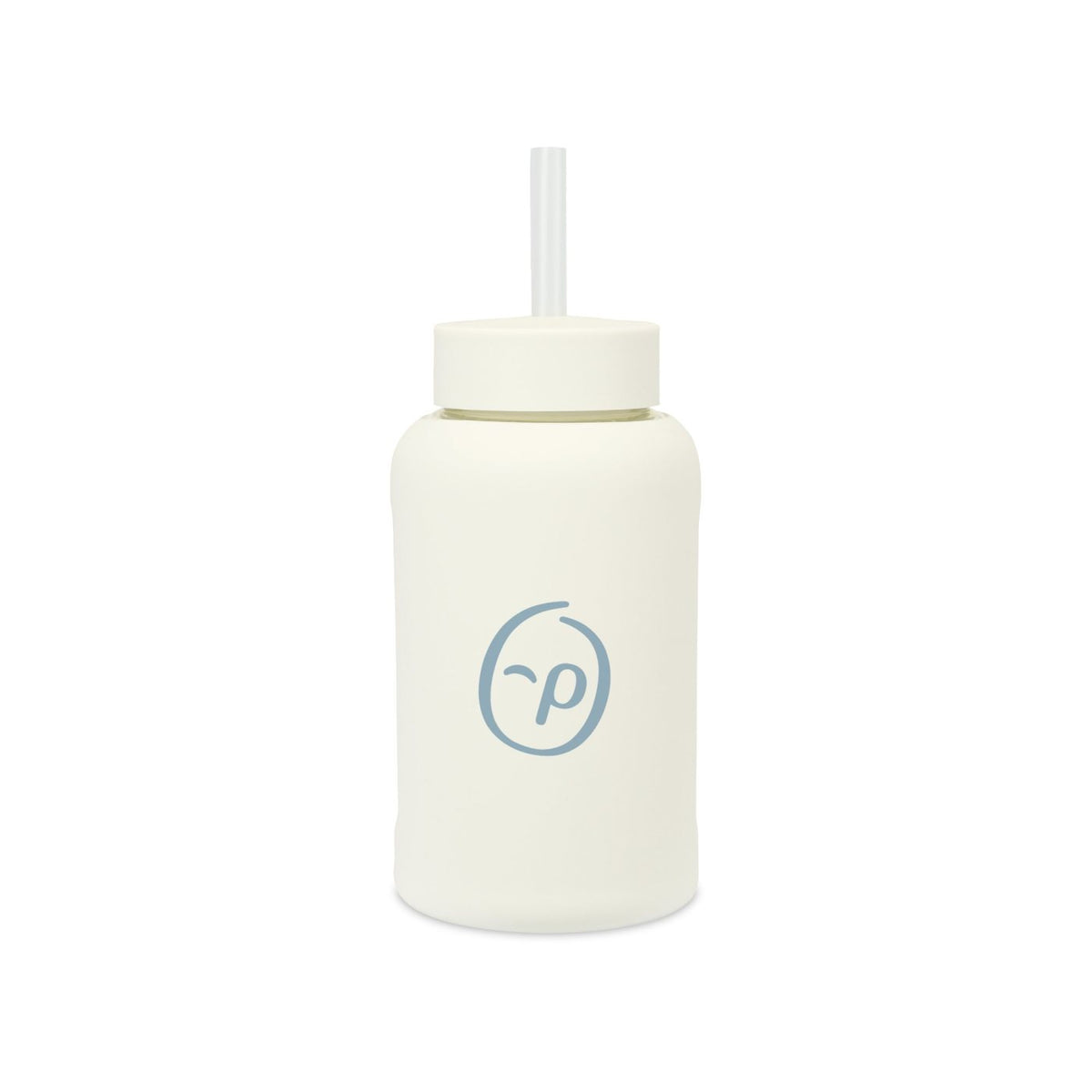 Axis Glass Water Bottle with Straw Lid, 21 oz - Marshmallow - View 1