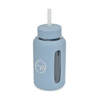 Axis Glass Water Bottle with Straw Lid, 21 oz - Slate Blue - View 2
