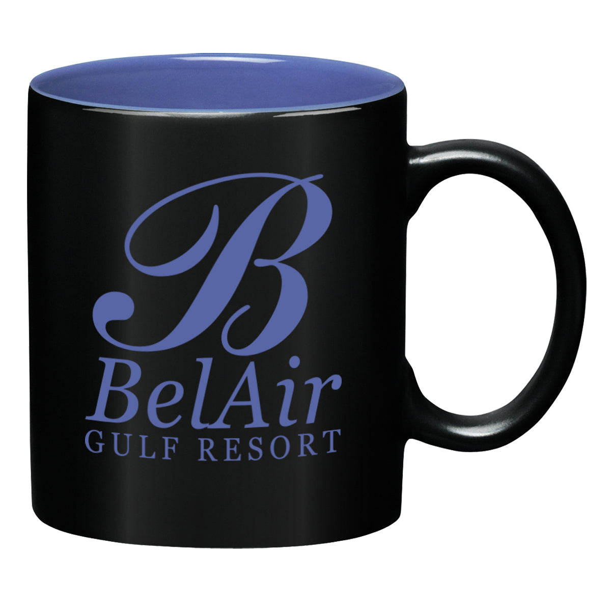 Aztec Mug, 11 oz Laser Engraving - Black With Ocean - Ceramic