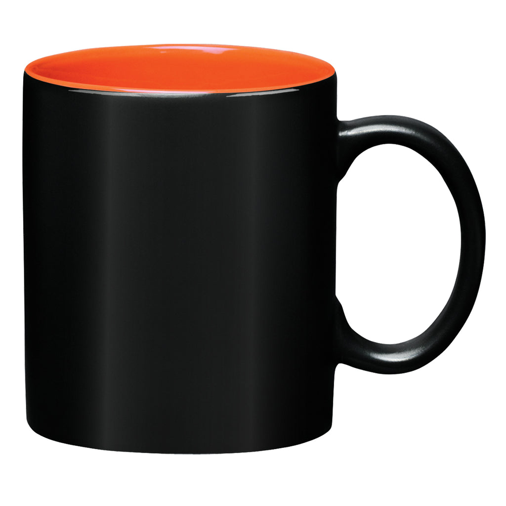 Aztec Mug in Full Color, 11 oz - Orange Inner - Blank