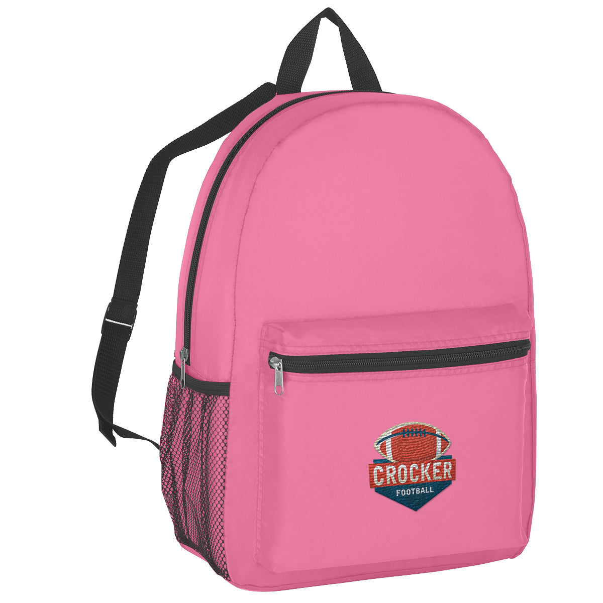 Backpack, Budget Embroidery - Pink - Embroidery