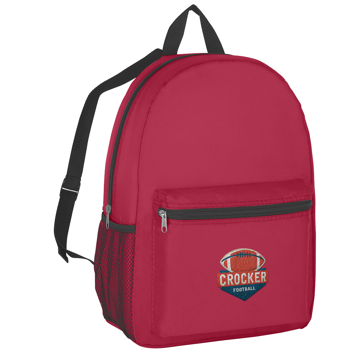 Backpack, Budget - Maroon - Embroidery