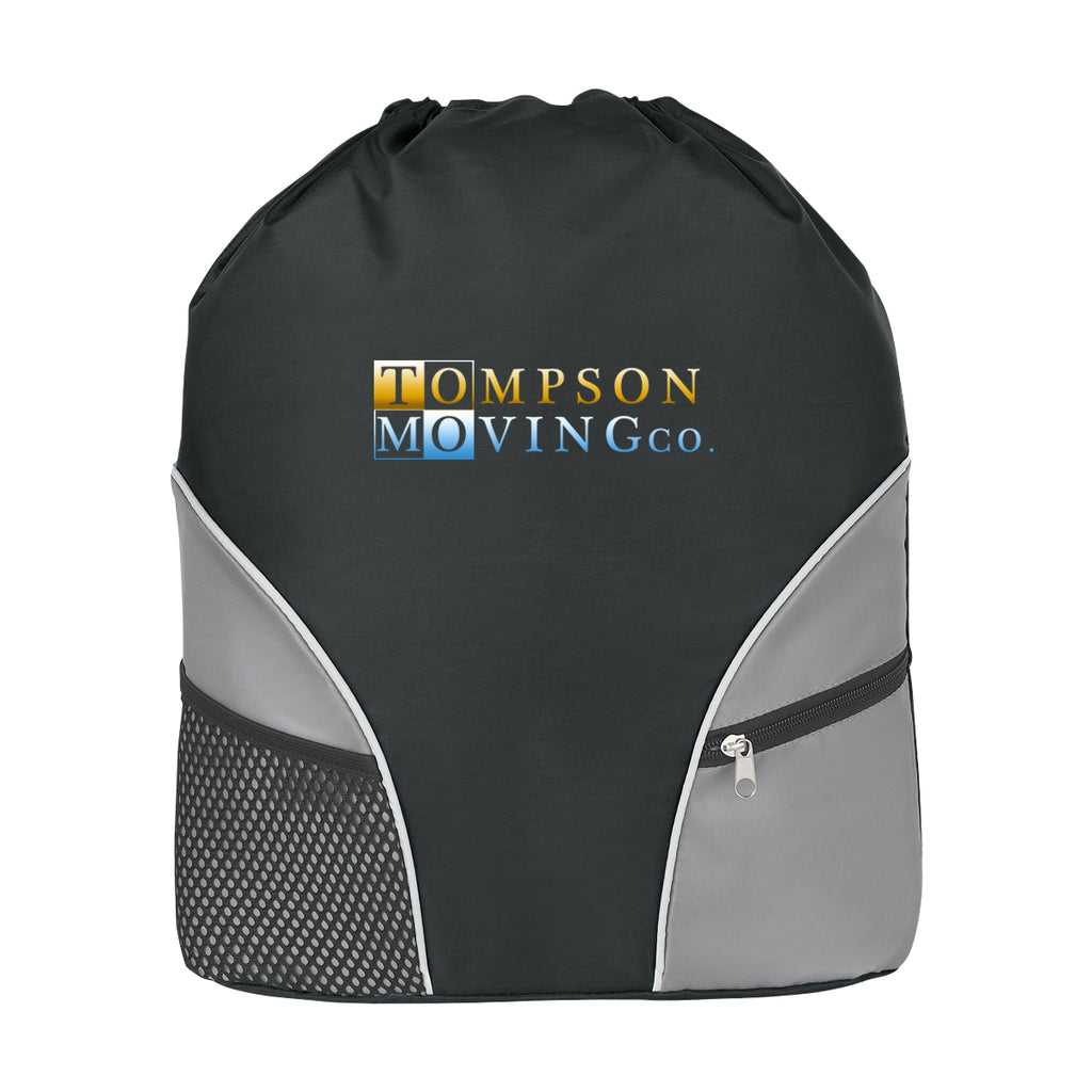 Backpack with a Drawstring - Black - Colorbrite